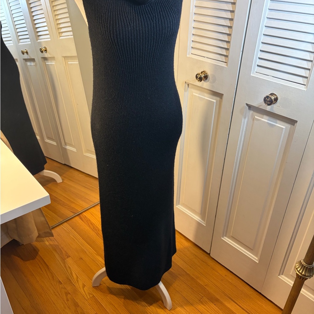Massimo Dutti Black Sleeveless Ribbed Turtleneck Dress - Picture 5 of 12